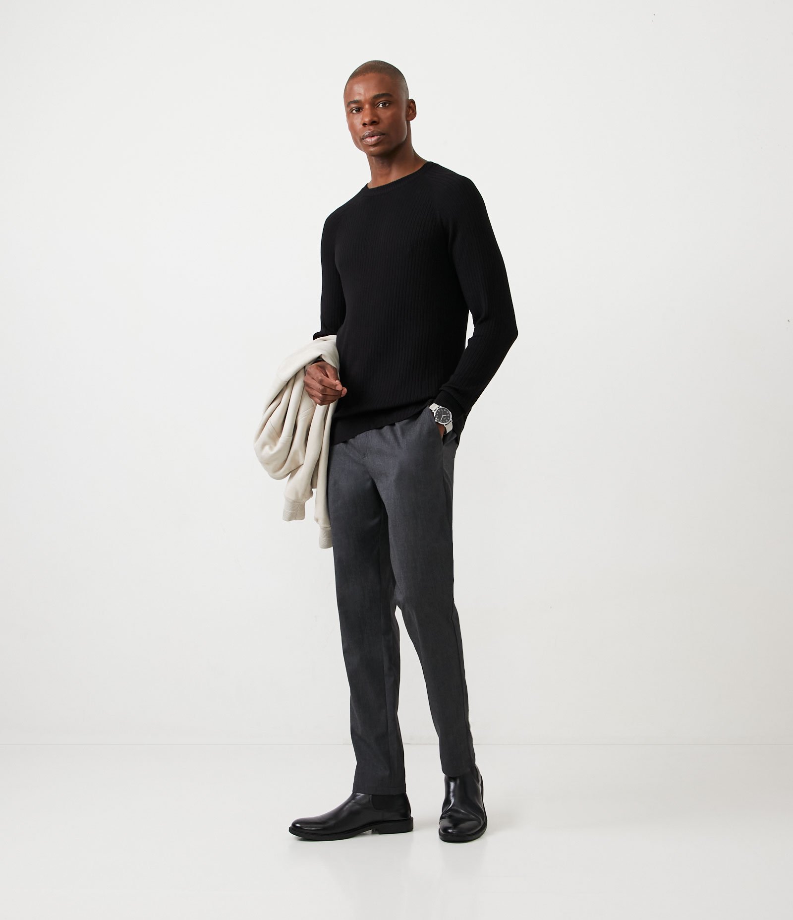 Blusão Comfort em Tricô com Listras Texturizadas 2