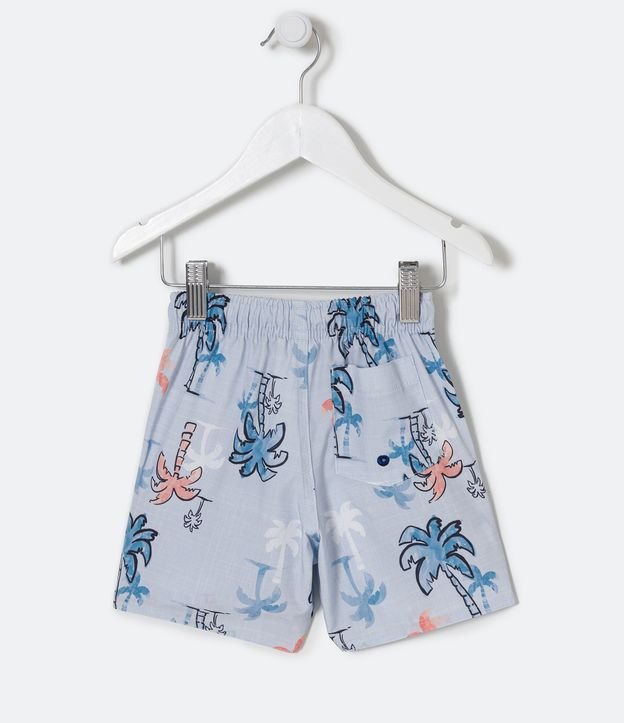 Bermuda de Baño Infantil con Estampado de Cocoteros - Talle 1 a 5 años Azul 2