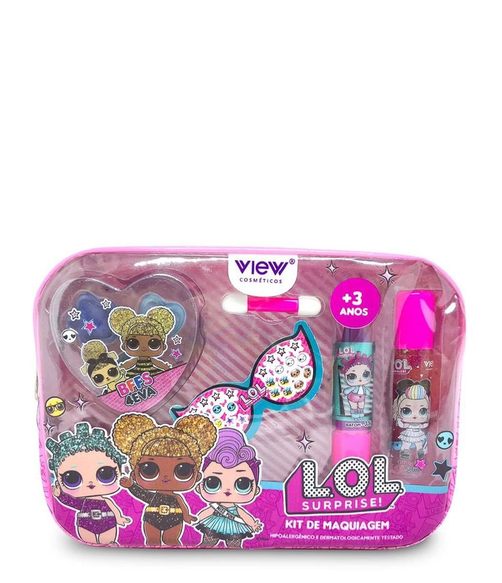 Kit de maquiagem infantil para menina - conjunto de maquiagem