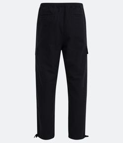 Calça Ballon em Sarja com Cós Elástico e Barra Ajustável