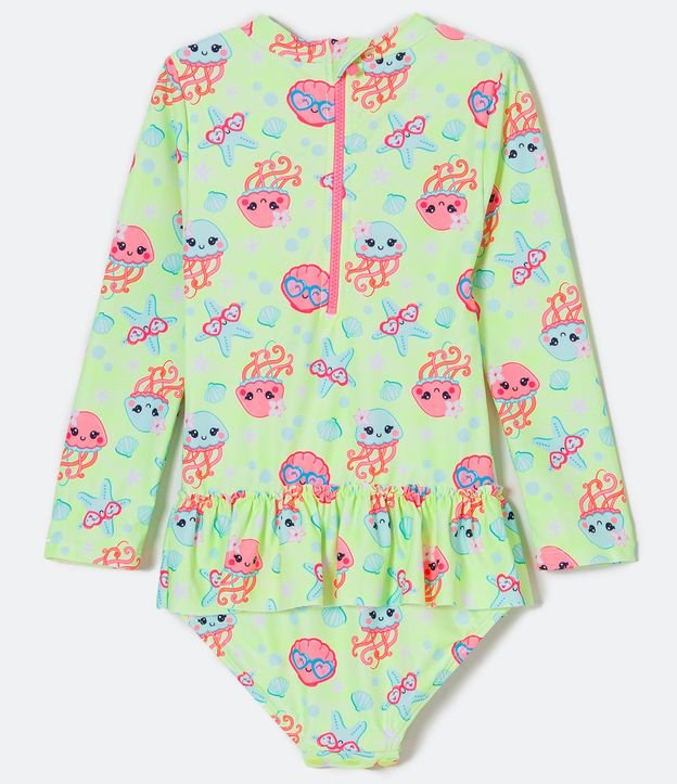 Conjunto Infantil Estampado Animalitos del Mar y Sombrero - Talle 6/12 a 4 años Verde 3