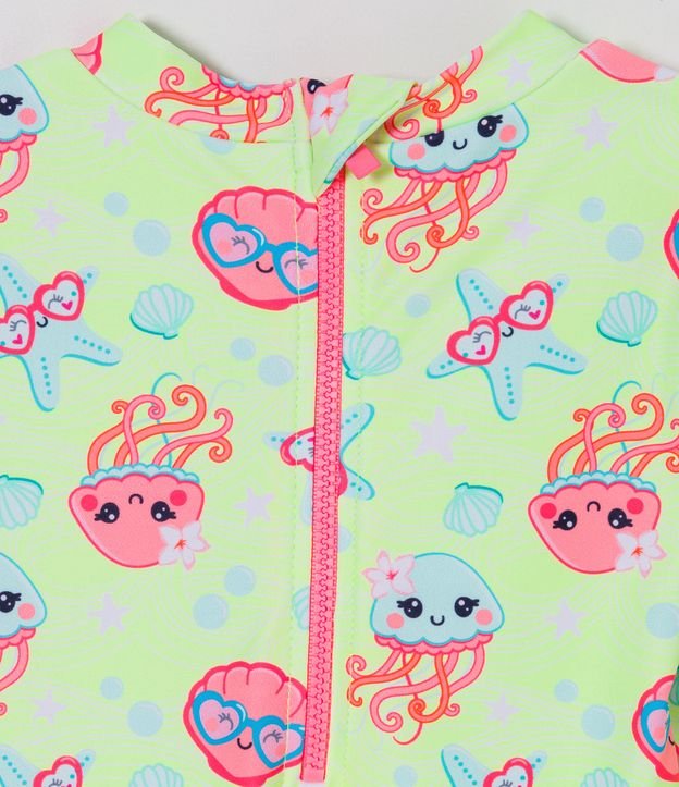 Conjunto Infantil Estampado Animalitos del Mar y Sombrero - Talle 6/12 a 4 años Verde 5
