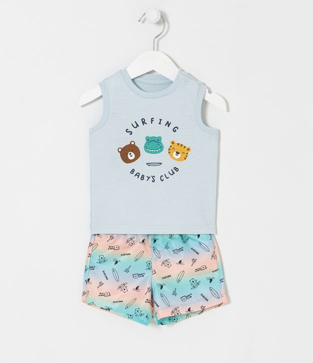 Conjunto Infantil com Estampa de Bichinhos - Tam 0 a 18 meses