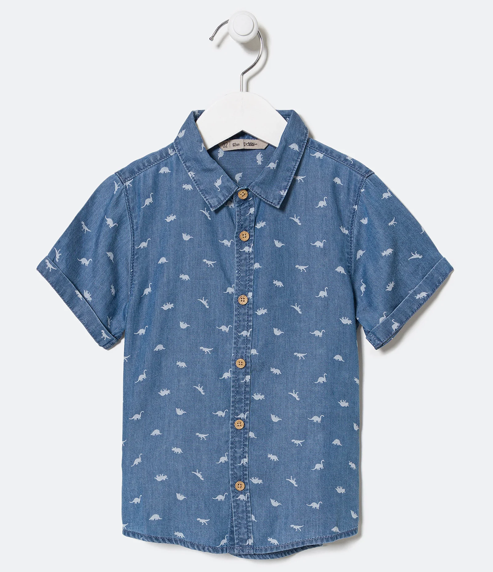 Camisa Infantil Estampa de Mini Dinos - Tam 1 a 5 Anos Azul 1