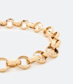 Colar Curto em Metal com Elos Redondos Bold