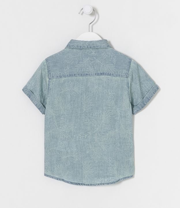 Camisa Infantil Estampado Follaje Talle - 1 a 4 años Azul 2