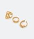 Imagem miniatura do produto Kit 03 Anillos en Metal Retorcido Minimalista Dorado 2