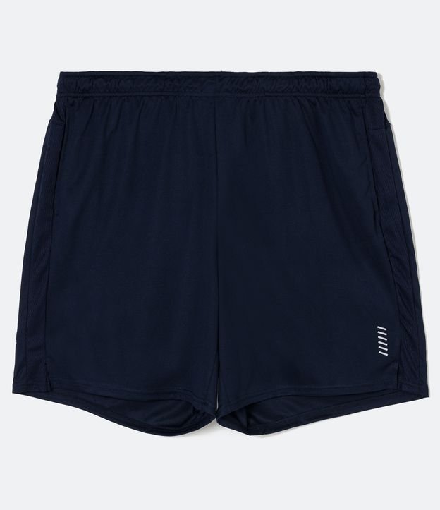 Bermuda Deportiva con Estampa Lateral Azul 6