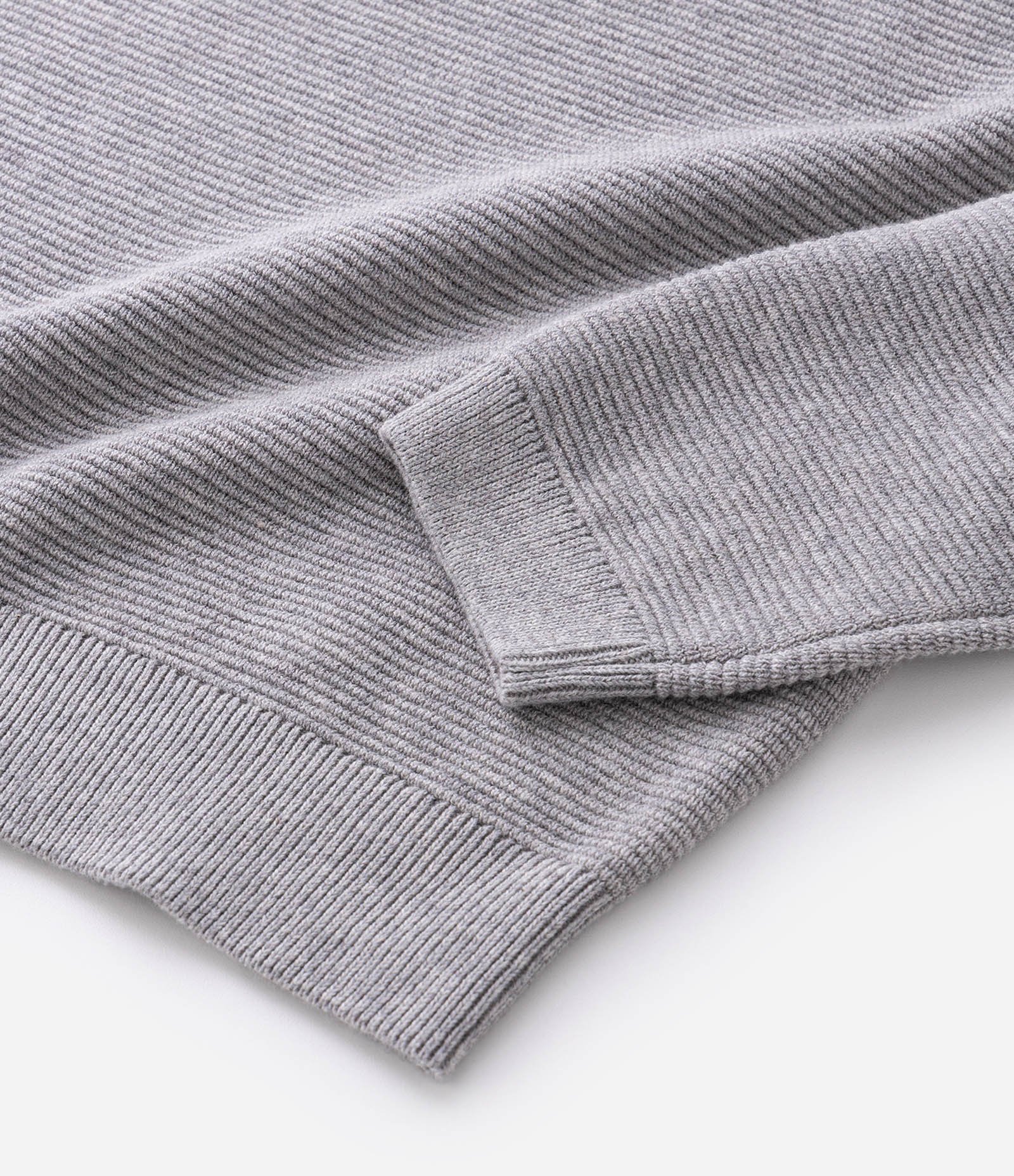 Suéter Comfort em Tricô com Texturizado Cinza 9