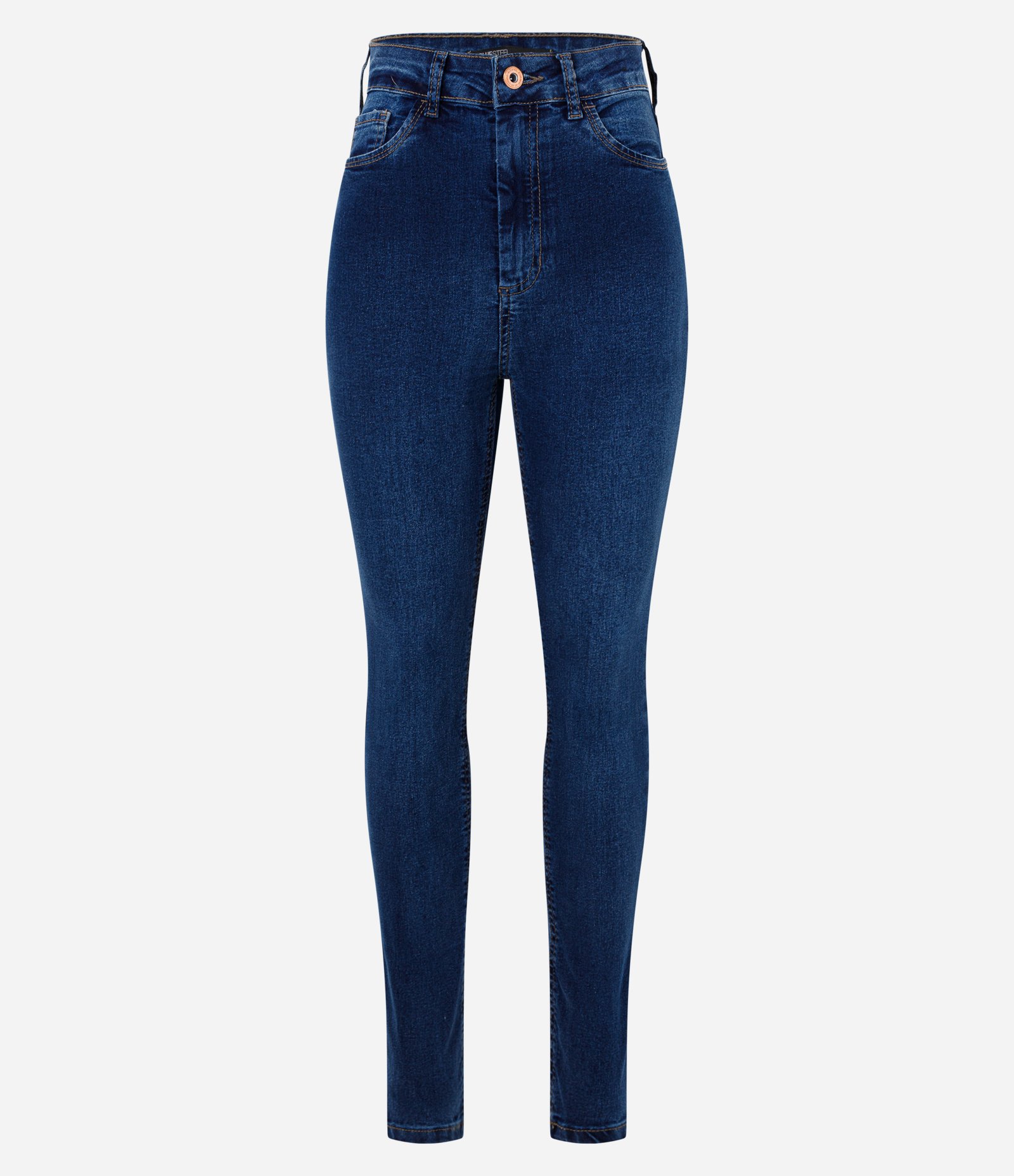 Calça Skinny em Jeans com Cintura Alta Azul 5