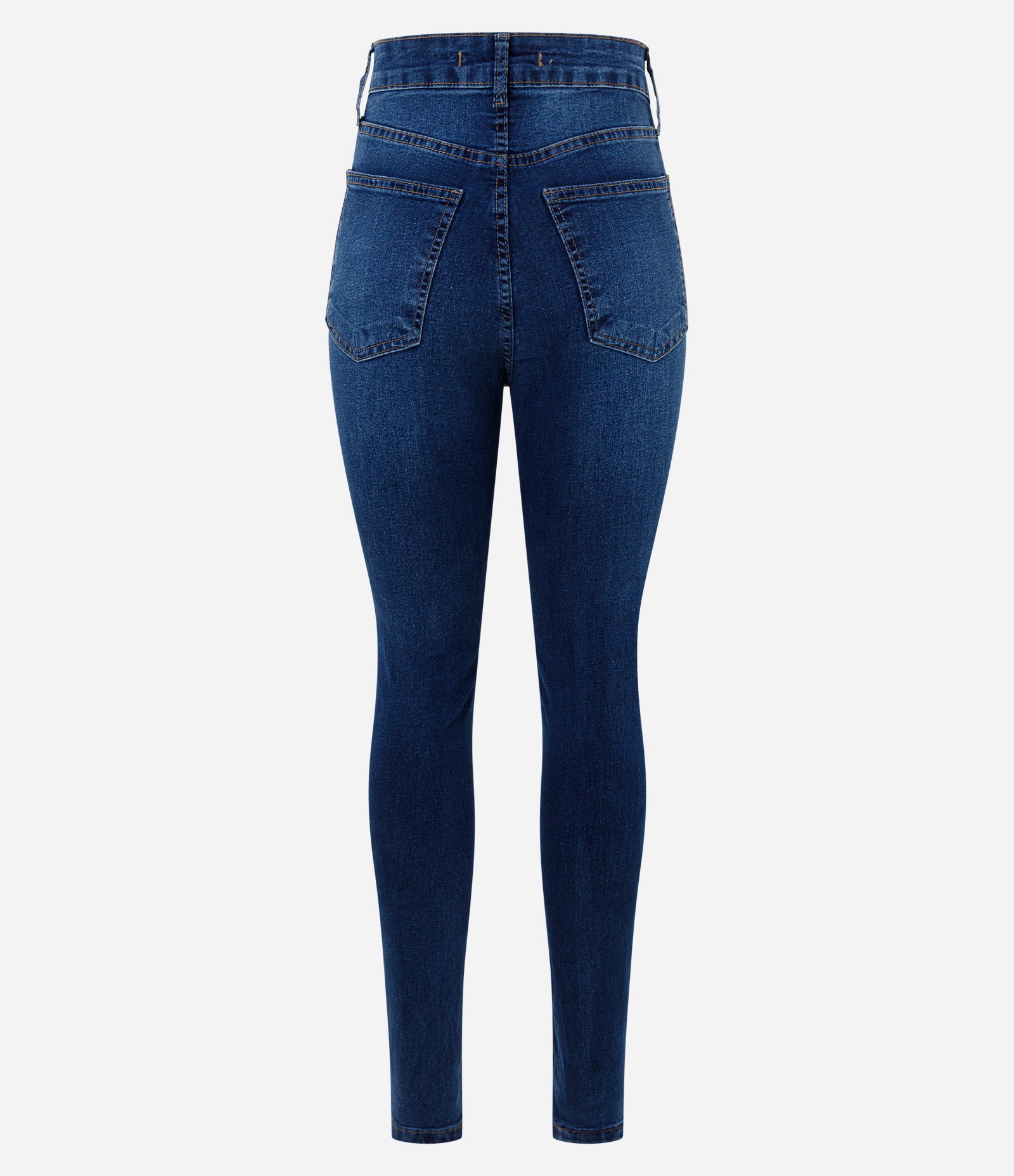 Calça Skinny em Jeans com Cintura Alta Azul 6