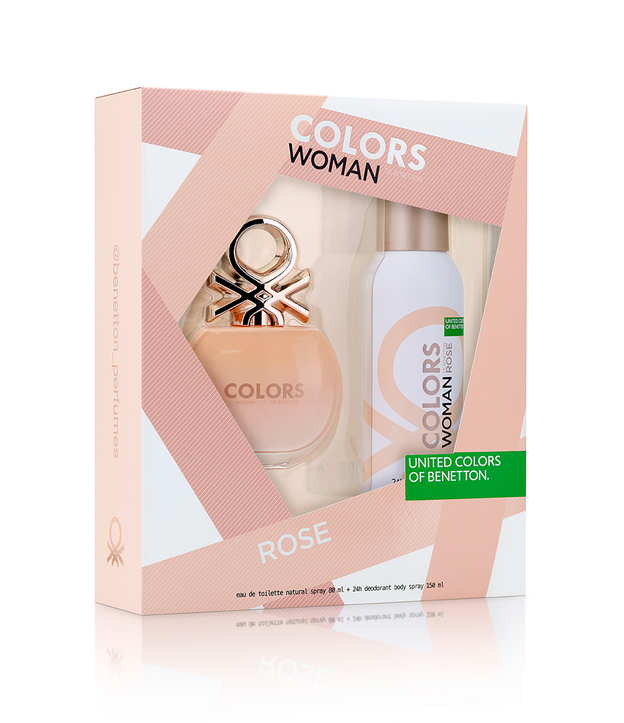 Kit Perfume Colors Rose Eau de Toillete 80ml + Desodorante