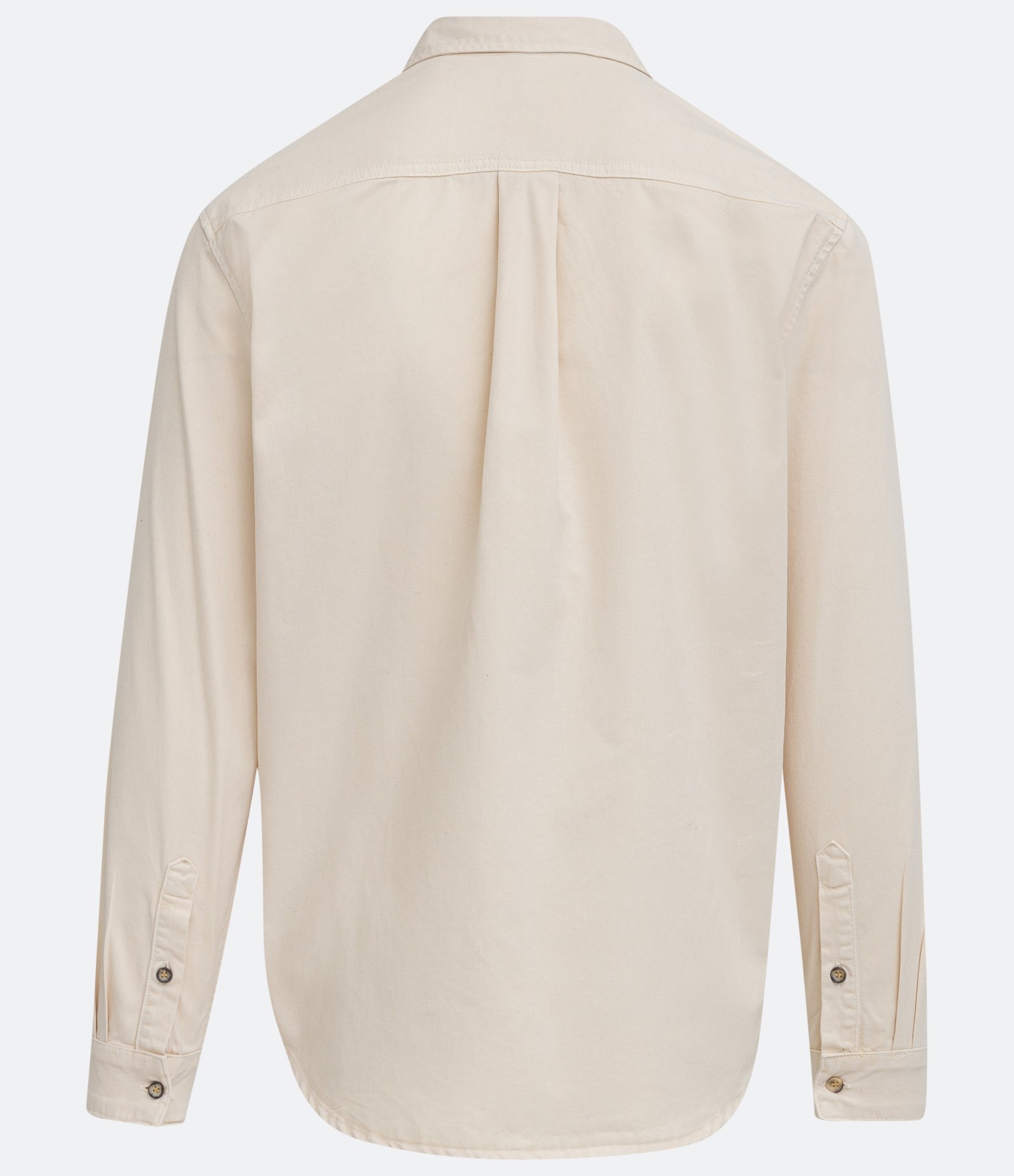 Camisa Comfort em Algodão com Bolsos Lapela e Abotoamento Bege 7