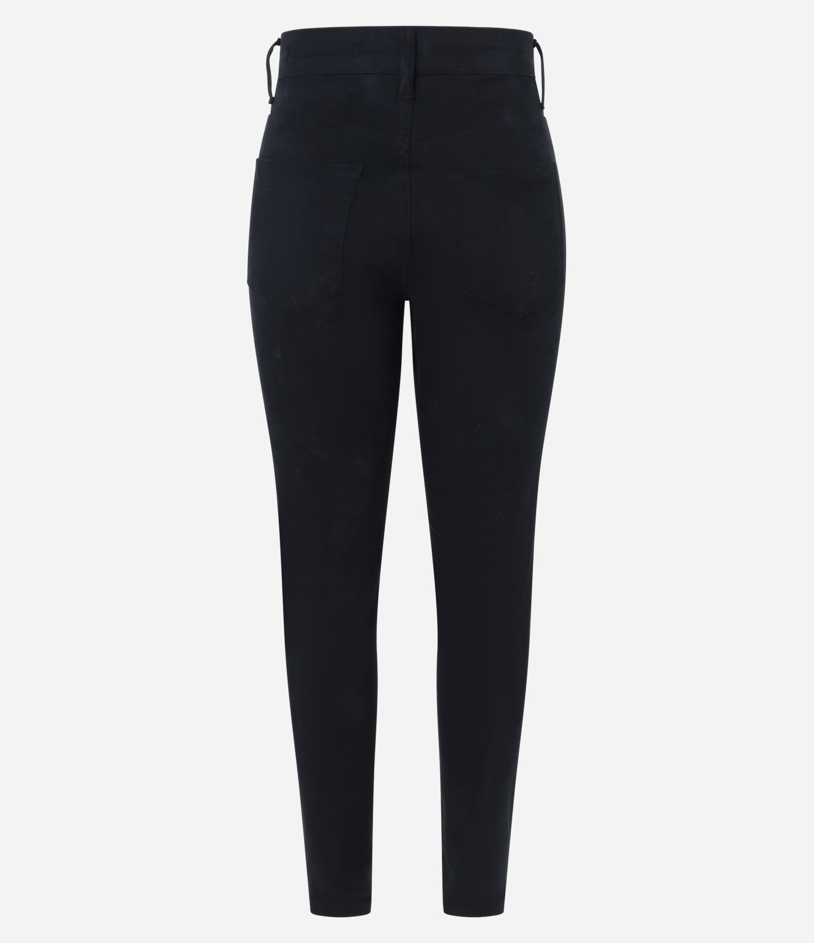 Calça Skinny Básica em Sarja com Cintura Média e Bolsos Preto 5