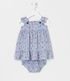 Imagem miniatura do produto Vestido Infantil con Estampado Rayado y Corazones - Talle 0 a 18 meses Azul 1