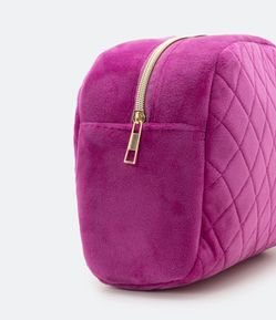 Necessaire Tijolão em Veludo com Textura Matelassê