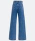 Imagem miniatura do produto Pantalón Wide Leg Jeans con Cintura Alta y Pespuntos Contrastantes Azul 7