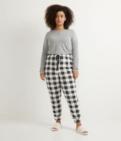 Pijama Longo em Moletinho Curve & Plus Size