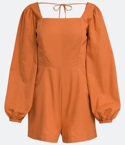 Macaquinho em Tricoline com Manga Longa e Amarração