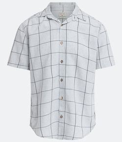 Camisa Comfort em Viscolinho Xadrez Grid