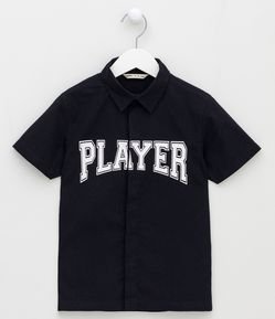 Camisa Infantil com Estampa em Lettering Player - 5 a 14 Anos