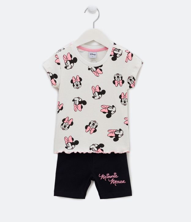 Conjunto Infantil com Estampas de Minnie - Tam 1 a 5 anos
