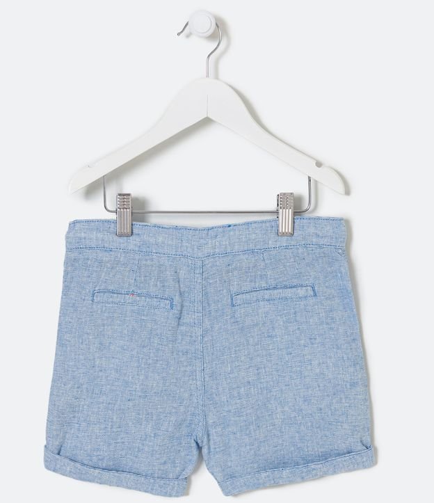 Bermuda Infantil Texturizada con Bolsos - Talle 1 a 5 años Azul 2