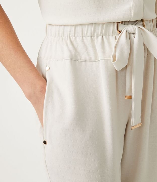 Pantalón Fluida con Lazo Frontal y Puntera Blanco 4