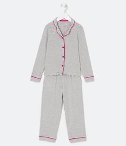 Pijama Americano Infantil Listrado - Tam 1 a 14 anos