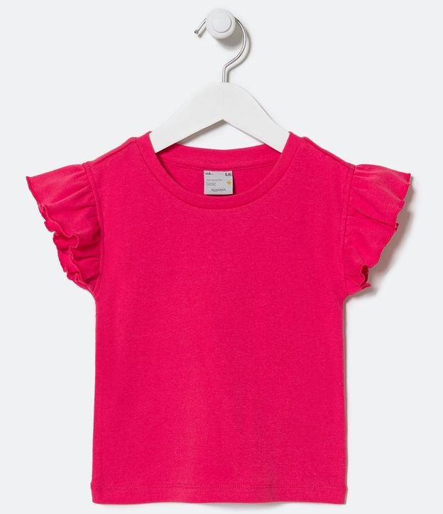 Blusa Regata Cropped Infantil com Babados - Tam 5 a 14 anos