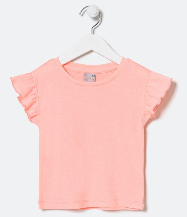 Blusa Regata Cropped Infantil com Babados - Tam 5 a 14 anos