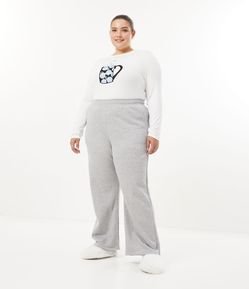 Pijama Longo com Estampa de Caneca Curve & Plus Size