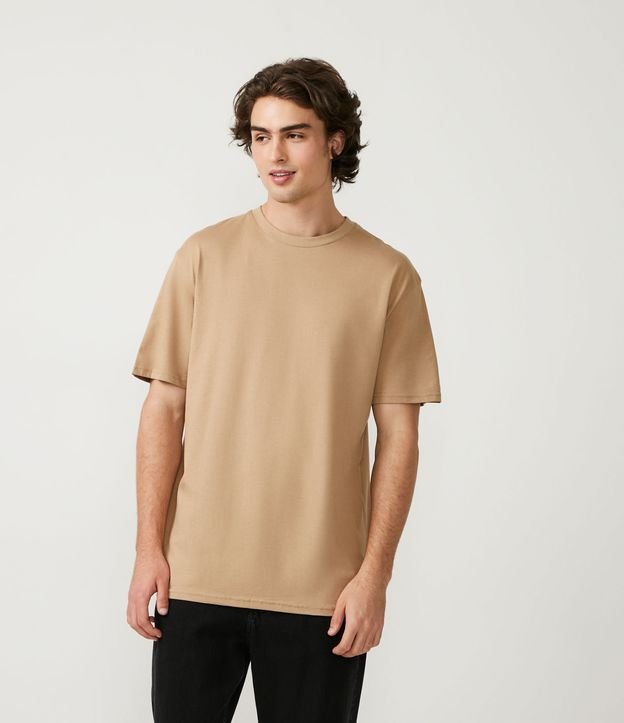 Remera Easy en Algodón sin Estampado Gris 1