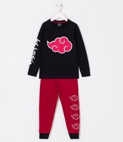 Pijama Longo Infantil com Estampa Naruto - Tam 5 a 14 anos