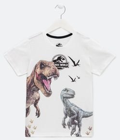 Camiseta Infantil com Estampa de Dinossauros - Tam 5 a 14 anos