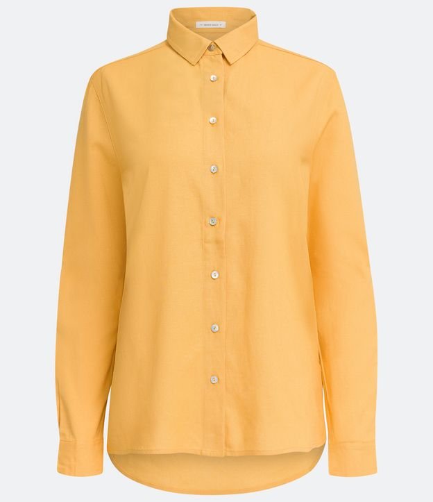 Camisa Básica em Viscolinho com Barra Mullet Amarelo 6