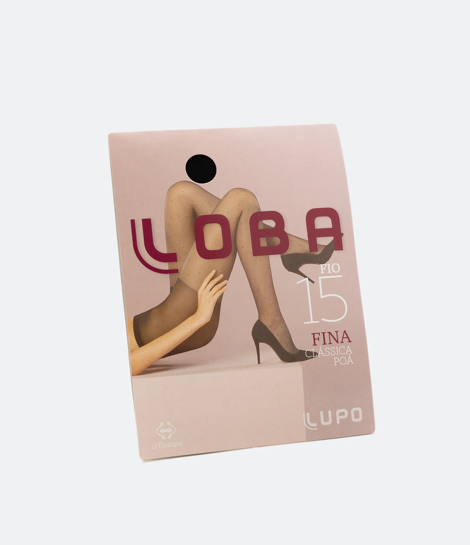 Meia Calça em Poliamida Fio 15 com Estampa Poá Preto 1