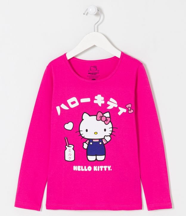 Blusa Infantil com Estampa da Hello Kitty - Tam 4 a 14 anos