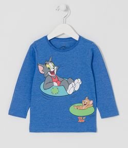 Camiseta Infantil com Estampa Tom e Jerry - Tam 1 a 5 anos
