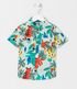 Imagem miniatura do produto Camisa Infantil Estampado Follajes y Animalitos - Talle 1 a 5 años Azul 1