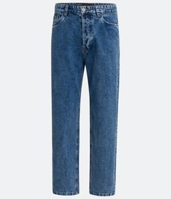 Calça Baggy em Jeans com Efeito Marmorizado