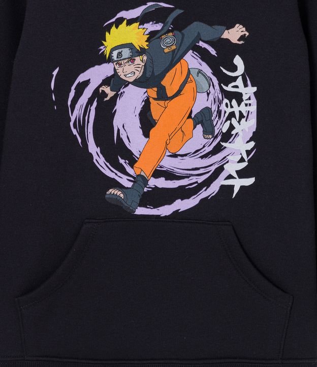 Buzo Infantil Canguro con Estampado Naruto Negro 3