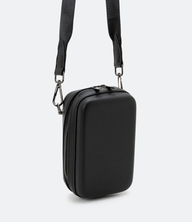 Bolsa Mini Bag Estruturada com Alça Transversal - Cor: Preto - Tamanho: U