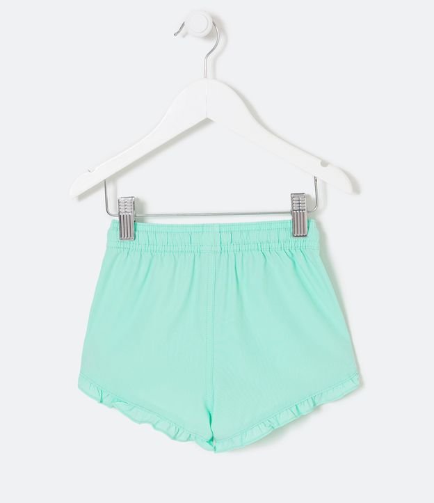 Short Infantil con Volados - Talle 1 a 5 años Verde 2