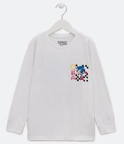 Camiseta Infantil em Algodão com Estampa Sonic - Tam 01 a 14 Anos