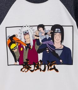 Camiseta Manga Longa Mangá Naruto Sasuke Uchiha pequeno