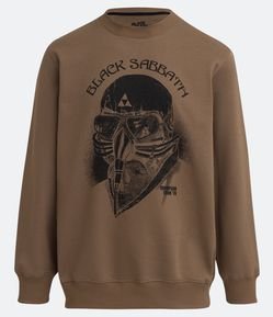 Blusão em Moletom com Estampa Tema European Tour 78 do Black Sabbath
