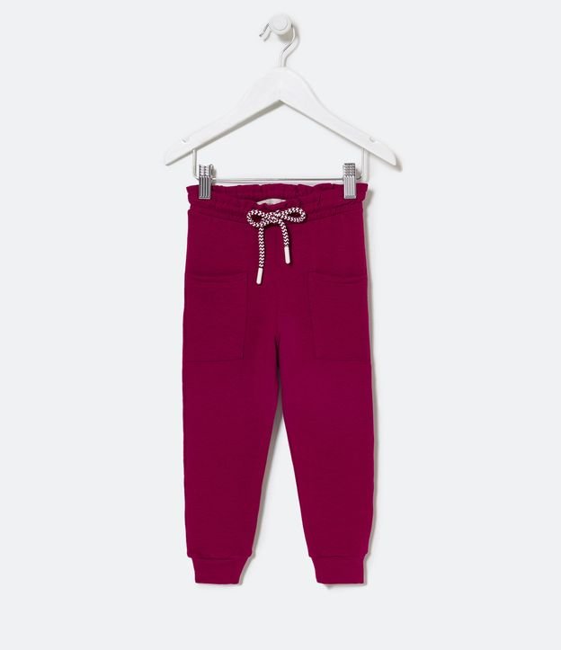 Calça Clochard em Molecotton com Bolsos Frontais - Tam 1 a 5 anos