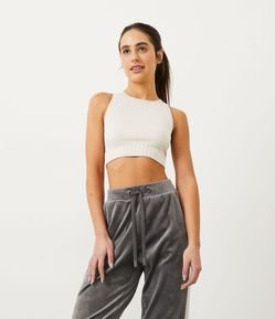 Top Nadador Alongado Esportivo em Poliamida Texturizada