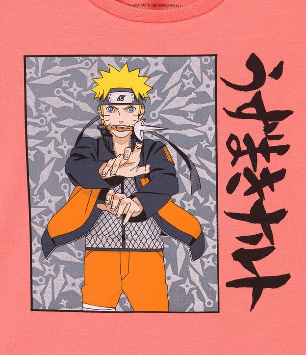 Blusa Infantil Manga Larga con Estampado Naruto - Talle 5 a 14 años Naranja 3